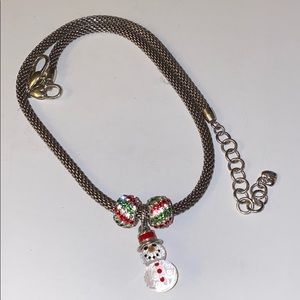 Brighton Charm necklace and two Christmas charms